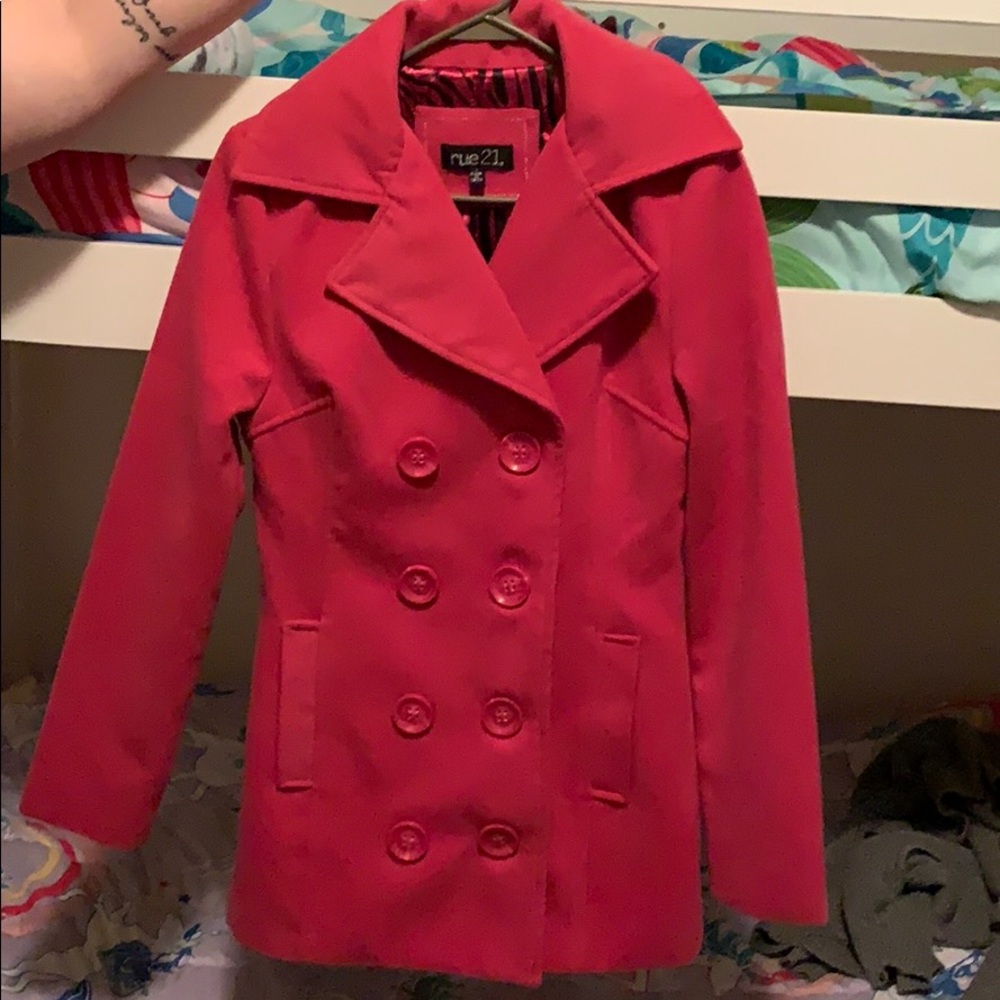 Pink peacoat
